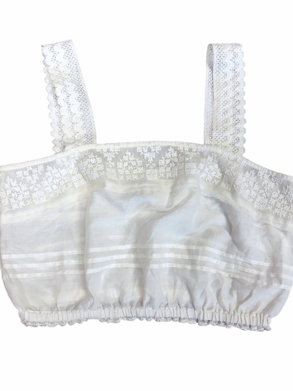 NWT Kimchi Blue White Lace Cotton Crop Top - Small